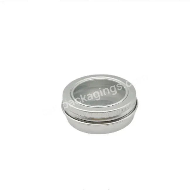 Cosmetic Pots Container Cosmetic Jar 30ml 60ml 100ml Empty Aluminium Jar Tins Clear Top View Window Tin Can Aluminum - Buy Aluminum Tin Clear Top,100ml Aluminum Screw Tin,Aluminum Jar Packaging.