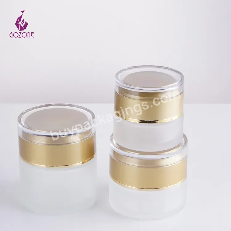 Cosmetics Packaging 50g Round Lotion Cosmetic Hair Gold Skin Care Containers - Buy Frosted Skincare Packaging,Face Cream Jar,Body Cream Jars.