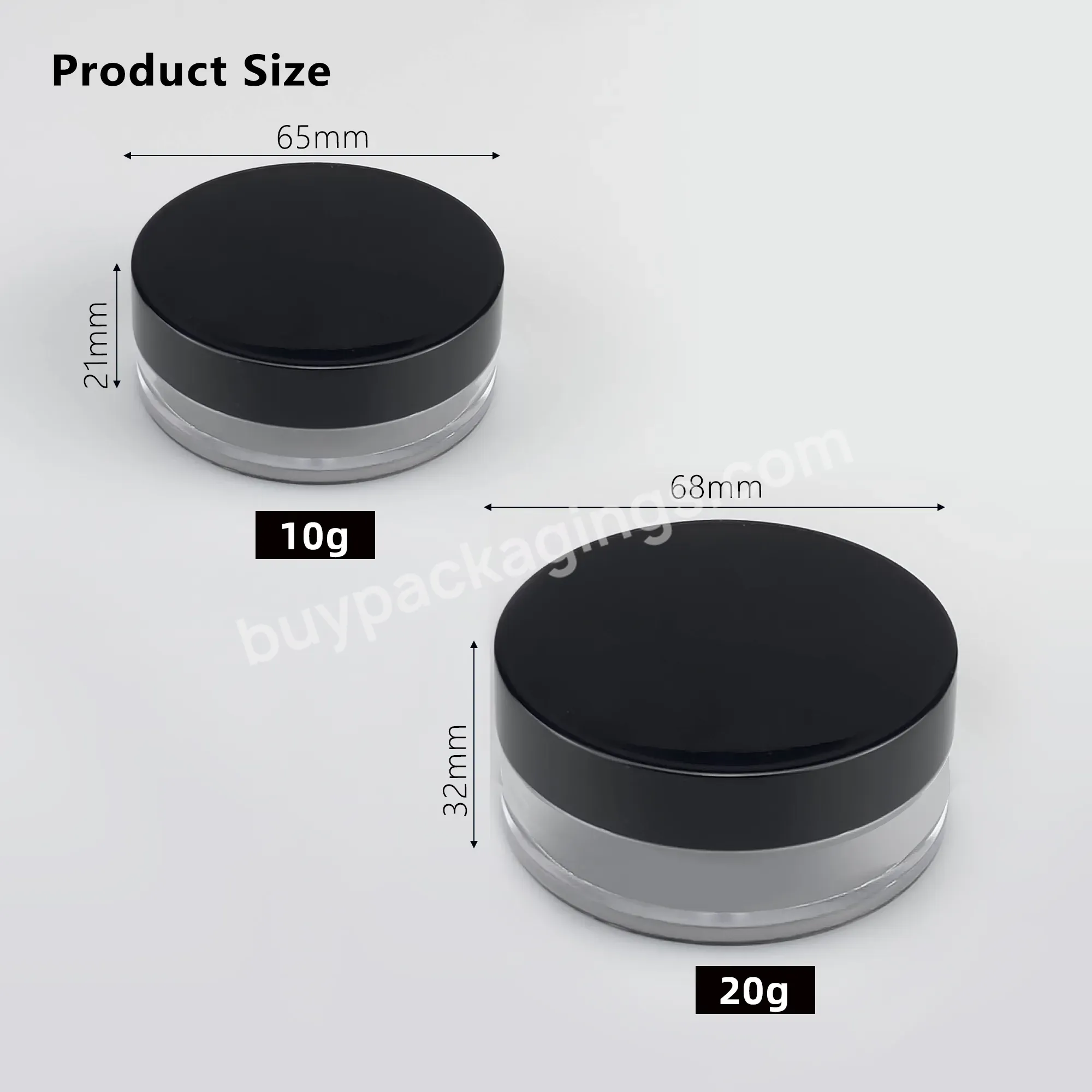 Creative Cosmetic Elastic Mesh 20g Plastic Packaging Container Customized Makeup Loose Powder Jars - Buy 20g Empty Loose Powder Case Blush Containers,Round Plastic Cosmetic Containers Loose Powder Jar,Clear Loose Powder Case With Elastic Mesh Layer.