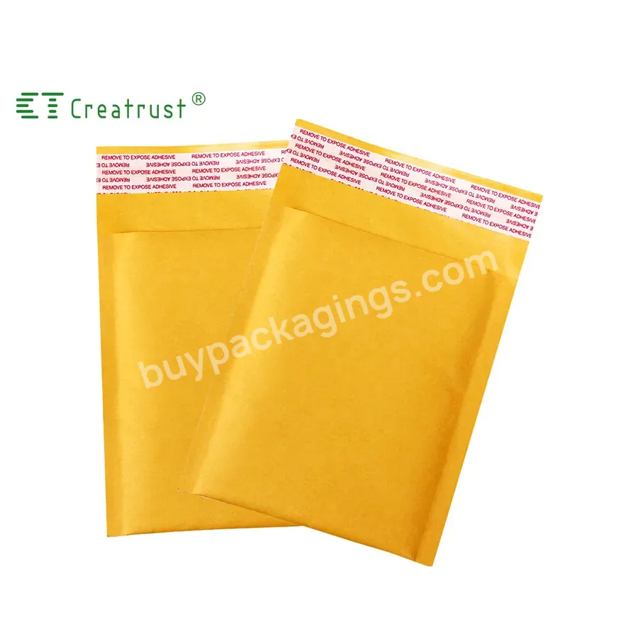 Creatrust Paper Bubble Mailer Padded Envelope Shipping Eco Friendly Packaging Express Kraft Bubble Mailer Craft Mailing Bags - Buy Kraft Paper Bag,Poly Paper Mailer Bag,Custom Mailing Bags.