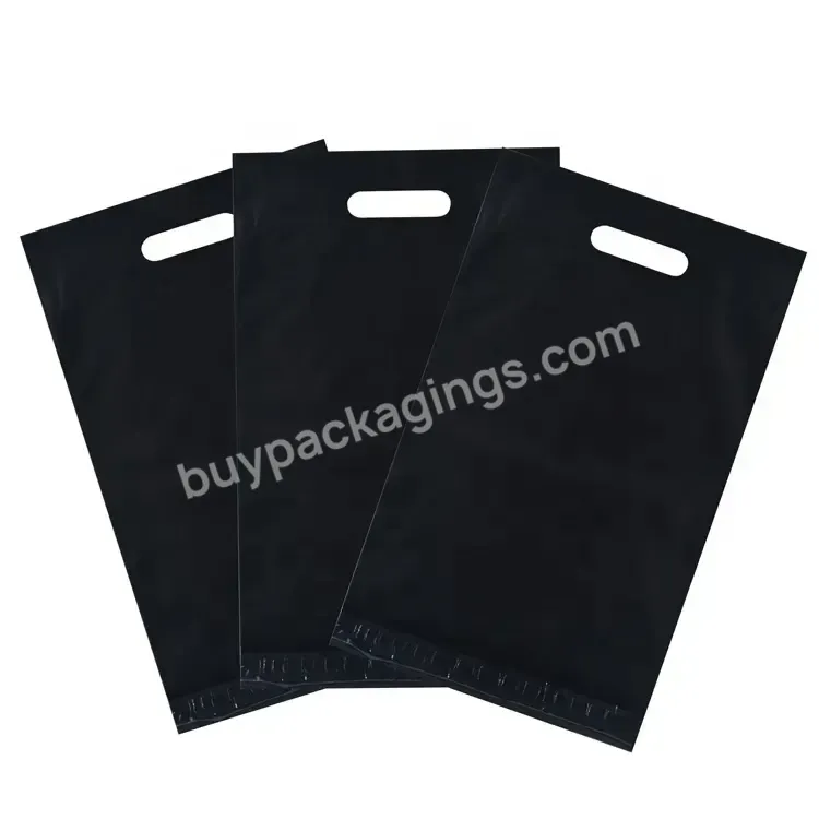 Ctcx Black Poly Mailing Bags With Handle Flyers Plastic Courier Mailing Bags Plastic With Handle Self Adhesive Mailing Bags