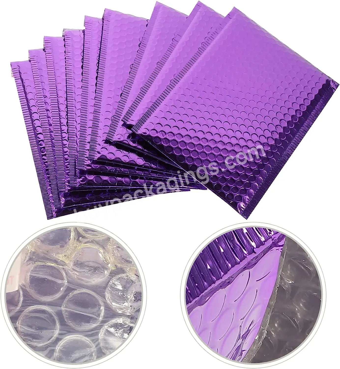 Ctcx Eco-friendly Padded Envelopes Metallic Polymailer Shipping Packaging Mailer Bubble Purple/rose Gold Custom Bubble Mailer - Buy Metallic Bags Metallic Bubble Mailer Metallic Gift Bag Metallic Envelope Pink Envelops Metallic Metallic Gold Bubble M
