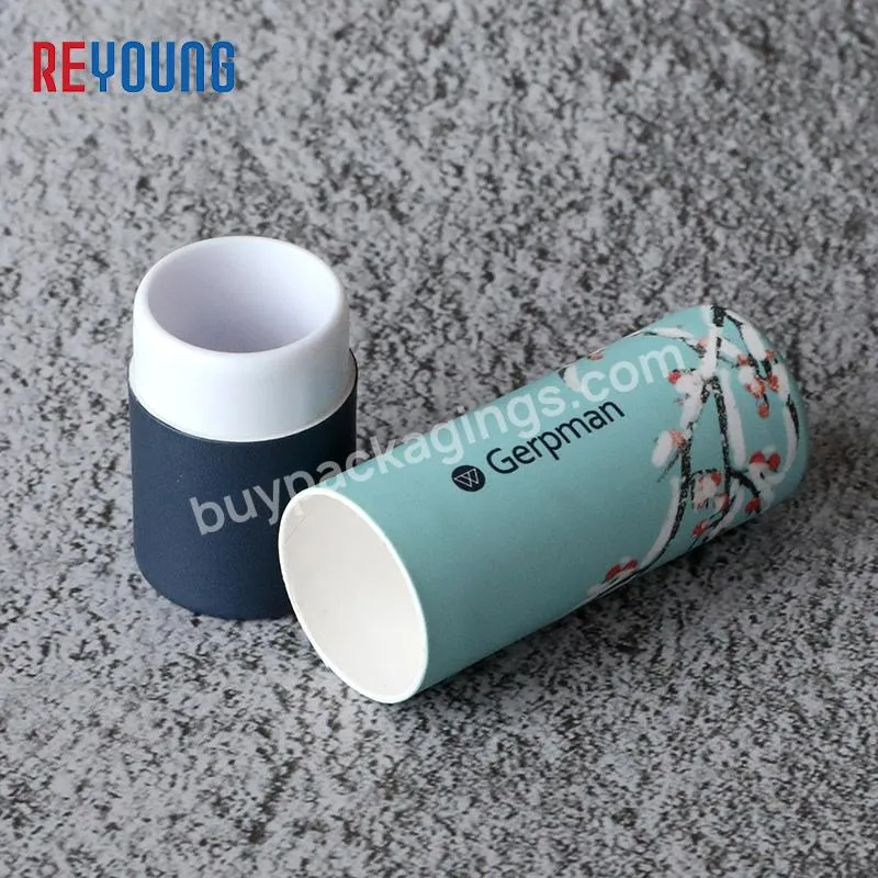 Custom 0.14oz Custom Free Plastic Eco Friendly Lip Balm Container Push Up Chapstick Tubes Cylinder Packaging Cardboard Paper Tub