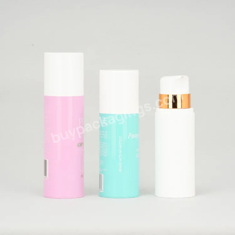 Custom 150ml 200ml 250ml Clear Plastic Pp Airless Vacuum Spray Lotion Cosmetic Pump Bottle For Skincare - Buy Clear Pp Airless Bottle.