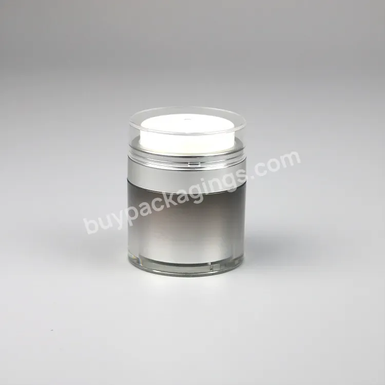 Custom 15ml 30ml 50ml Black Skincare Packaging Face Cream Airless Cosmetic Pump Jar For For Serum Container - Buy Airless Cosmetic Jars.