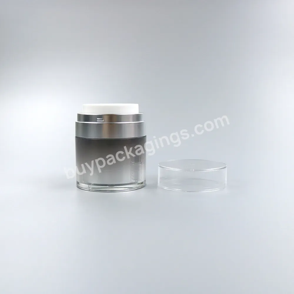 Custom 15ml 30ml 50ml Black Skincare Packaging Face Cream Airless Cosmetic Pump Jar For For Serum Container - Buy Airless Cosmetic Jars.