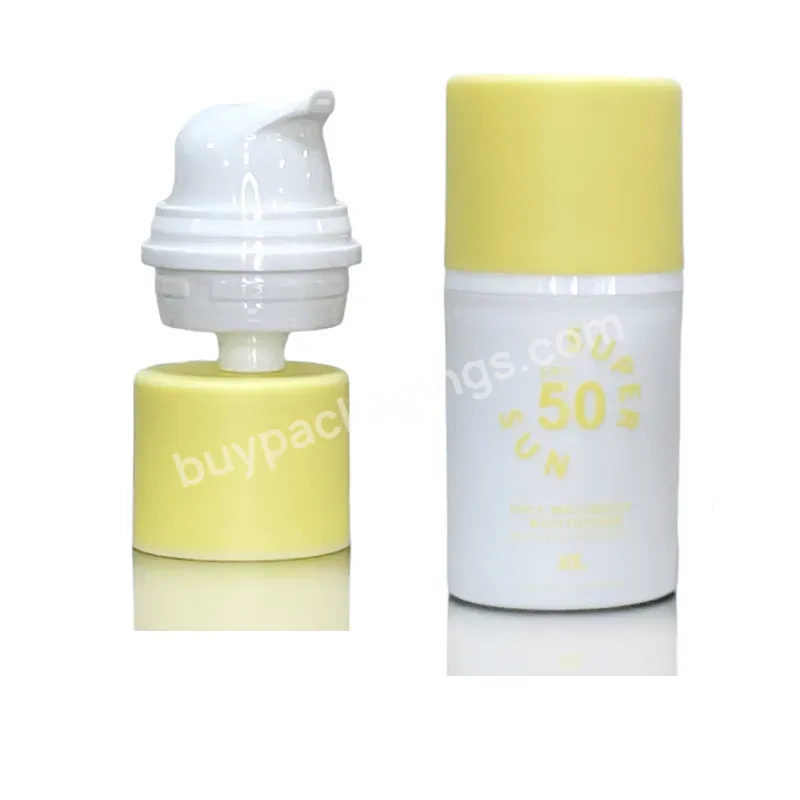 Custom 15ml 30ml Pp Cream Cosmetic Containers Pump Airless Dispensers White Color Airless Pump Bottle Drunk Elephant - Buy Airless Pump Packaging,Pump Airless Cosmetic,Pump Airless Dispensers.