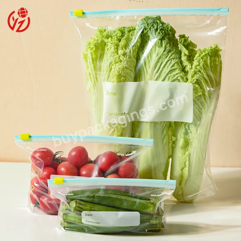 Custom 15pcs 30pcs Resealable Ziplock Refrigerated Fruit And Vegetable Food Doypack Packaging Pe Keep Fresh Freezer Storage Bag - Buy Keep Fresh Bag,Food Storage Bag,Freezer Storage Bag.