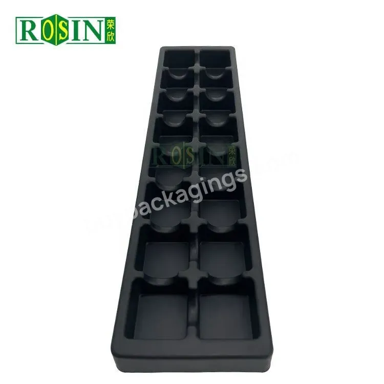 Custom 16 Black Plastic Chocolate Candy Biscuit Insert Packing Tray Blister Chocolate Tray - Buy Custom Black Plastic Chocolate Insert Packing Tray,Blister Chocolate Tray,Chocolate Candy Biscuit Insert Packing Tray.