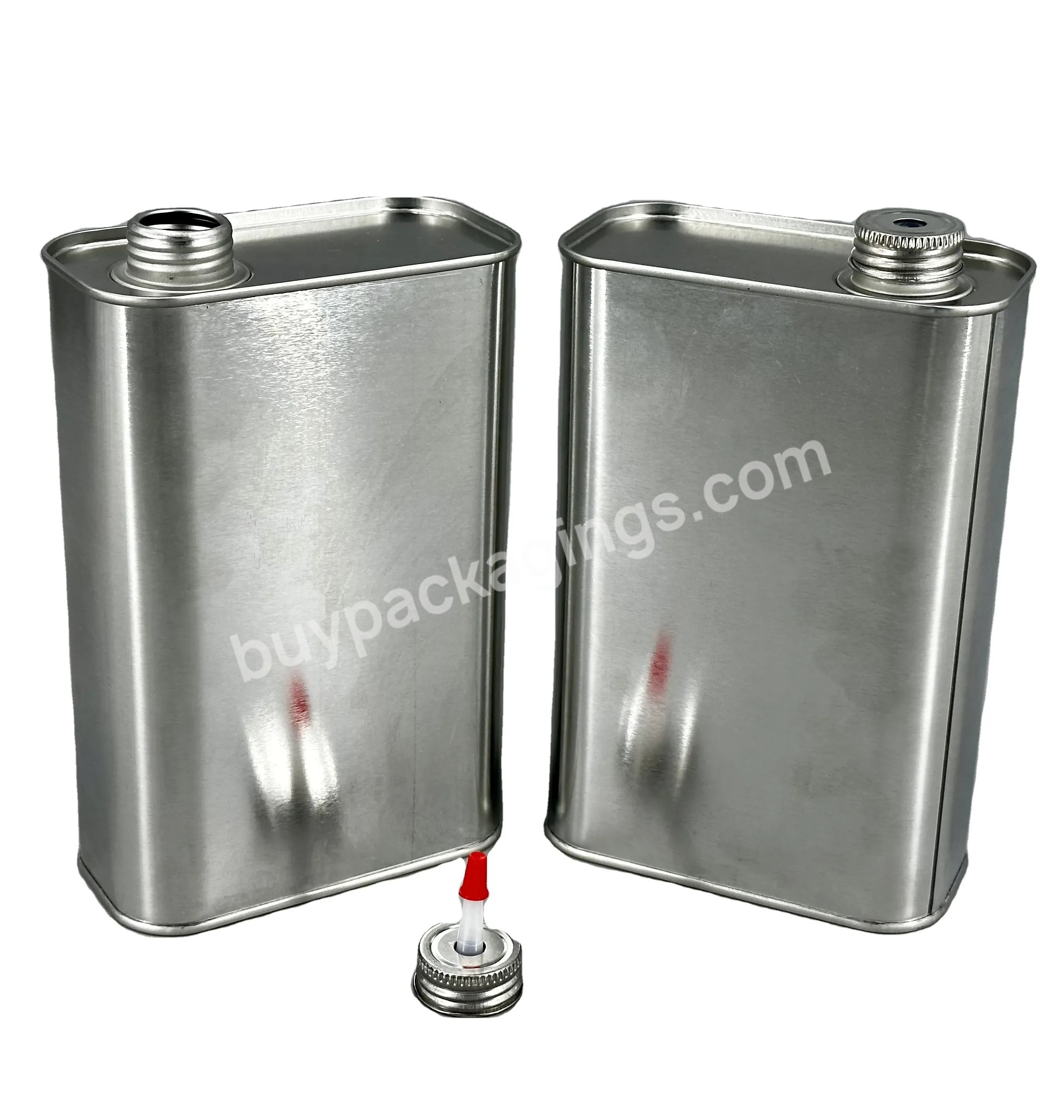 Custom 1l Oil Glue Container Square Tin Can With Plastic Cover And Screw Spout - Buy F-style Engine Oil Brake Oil Motor Oil Tin Can With Spout,Custom 1l Oil Container Square Tin Can,Tinplate Glue Tin Can With Plastic Spout Cover.