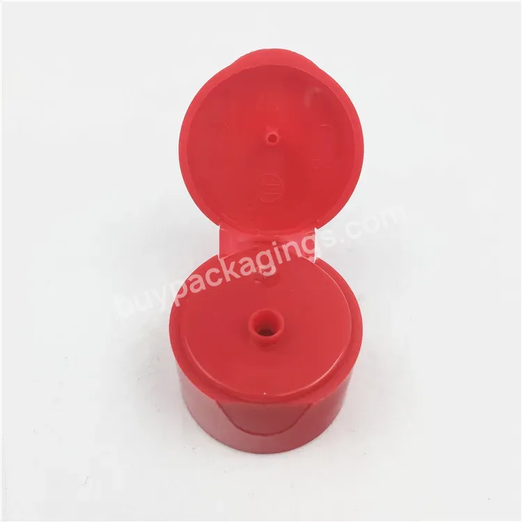 Custom 20/410 Small Smooth Closure Solid Red Plastic Pp Flip Top Bottle Cap Manufacturer/wholesale Manufacturer/wholesale