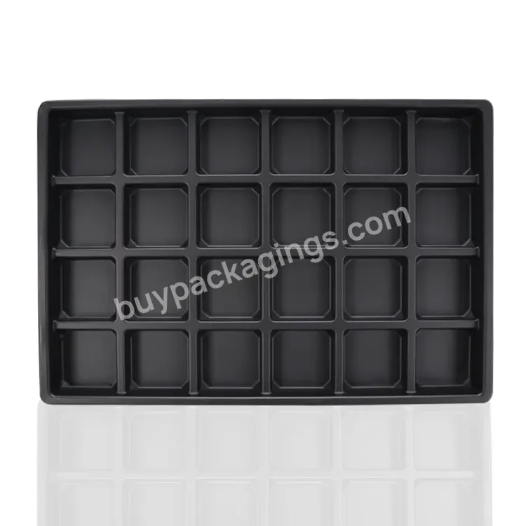 Custom 24 Cavity Black Ps Plastic Blister Insert Trays For Chocolate - Buy Ps Chocolate Tray,Cavity Tray Chocolates,Black Chocolate Tray.