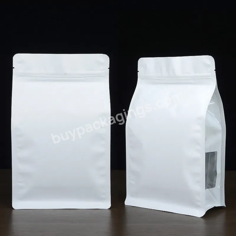 Custom 250 G 500g Edible Food Grade Stand Up Pouch With Zipper Eight Side Seal Flat Bottom Coffee Packing Bags - Buy Custom 250 G 500g Edible Bag,Food Grade Stand Up Pouch With Zipper,Eight Side Seal Flat Bottom Coffee Packing Bags.