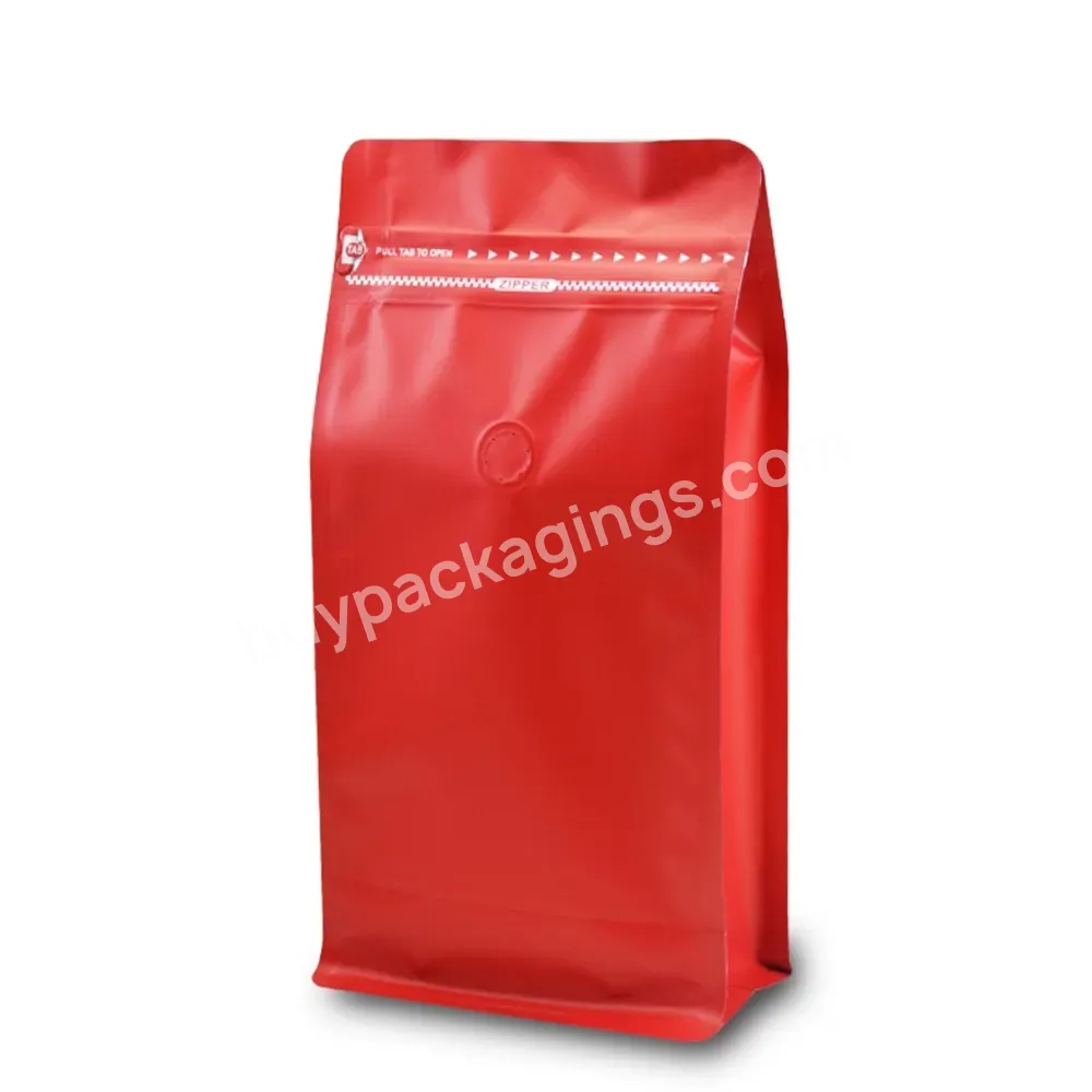 Custom 250g 500g Edible Food Grade Stand Up Pouch With Zipper 8 Sides Seal Flat Bottom Coffee Beans Packing Bags Zip Lock - Buy Custom 250g 500g Edible Food Grade Stand Up Pouch,8 Sides Seal Flat Bottom Coffee Beans Packing Bags Zip Lock,Custom 250g