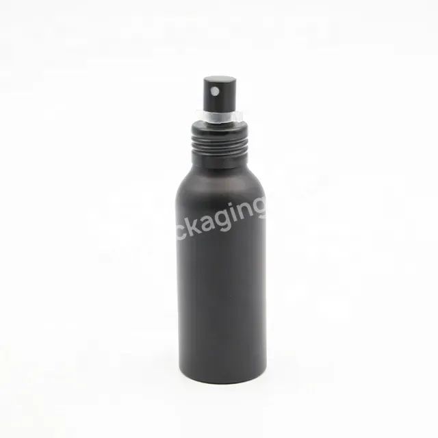 Custom 250ml Matt Black Aluminum Perfume Bottle With Black Perfume Sprayer - Buy 100ml Aluminum Bottle,Black Bottle,Black Sprayer Perfume Bottle.