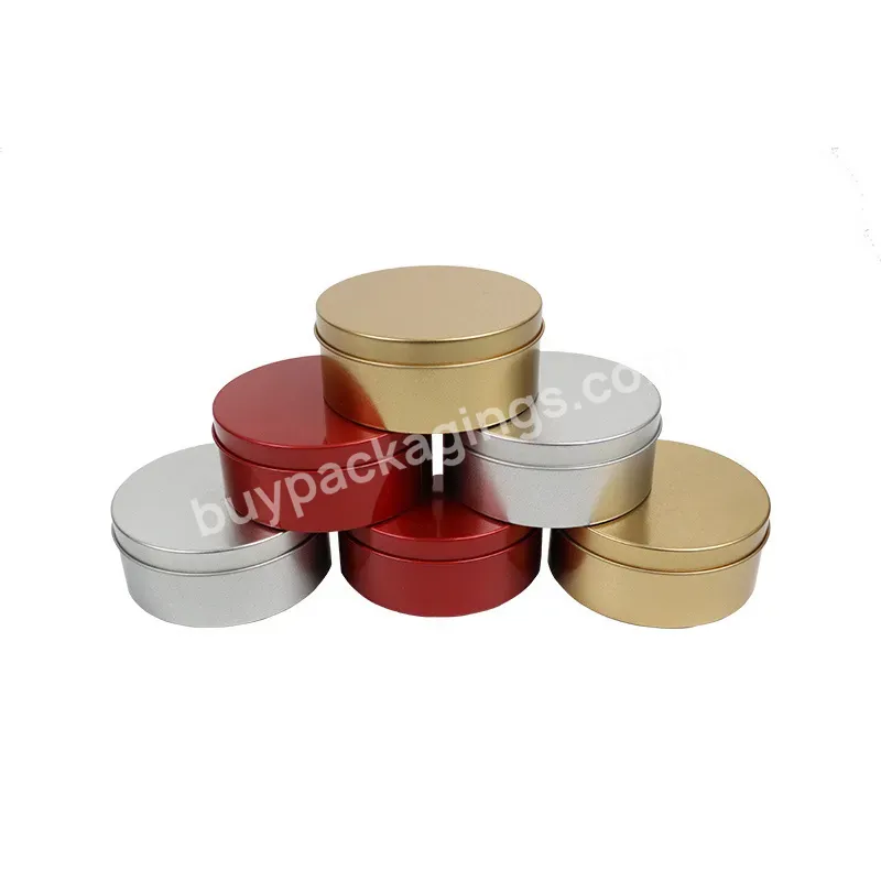 Custom 2oz 4oz 6oz 8oz 10oz 12oz 16oz Round Seamless Empty Containers Metal Soy Wax Candle Tins Cans With Lid For Travel Making - Buy Candle Tins,Candle Tin Cans,Tin Cans For Candles.