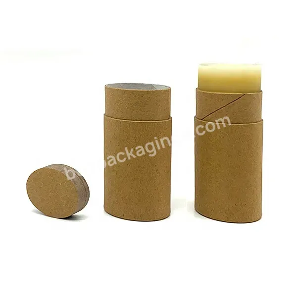 Custom 2oz Oval Refillable Deodorant Stick Container Eco Friendly Kraft Paper Cylinder Packaging White Cardboard Push Up Tube - Buy Deodorant Stick Container,Deodorant Tube,Kraft Paper Tube.
