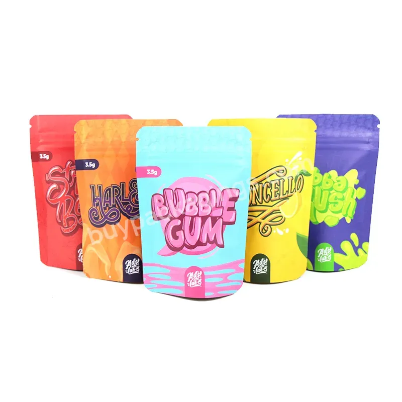 Custom 3.5g Mylar Bags Stand Up Pouch Zipper Ziplock Sachets Bag Aluminum Foil With Your Design Printed - Buy Mylar Bag,Resealable Ziplock Foil Laminated Exit Edibles 3.5 Packaging Pouch Smell Proof Candy Gummies 3.5g Mylar Bags Custom Printe,Custom