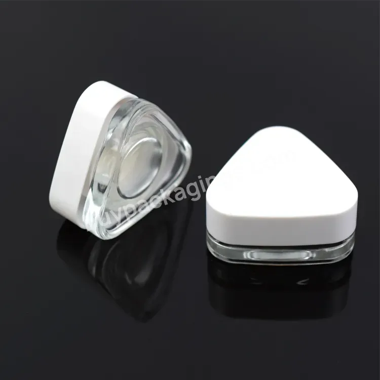 Custom 5ml Make Up Eye Cream Glass Jar Unique 5g Triangle Glass Jar For Cosmetic Packaging - Buy Make Up Glass Jar Eye Cream Glass Jar Eye Shadow Glass Jar,5ml Cosmetic Glass Jar 5g Glass Jar 5ml 5g Glass Container,Small Concentrate Glass Jar Triangl