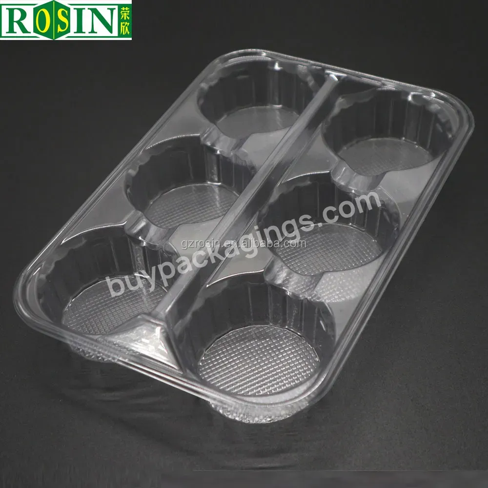 Custom 6 Compartments Clear Container Box Plastic Disposable Food Packaging Tray For Cookie - Buy Cookie Tray Packaging,Plastic Tray For Cookies,Custom Clear Plastic Insert Packaging Tray.