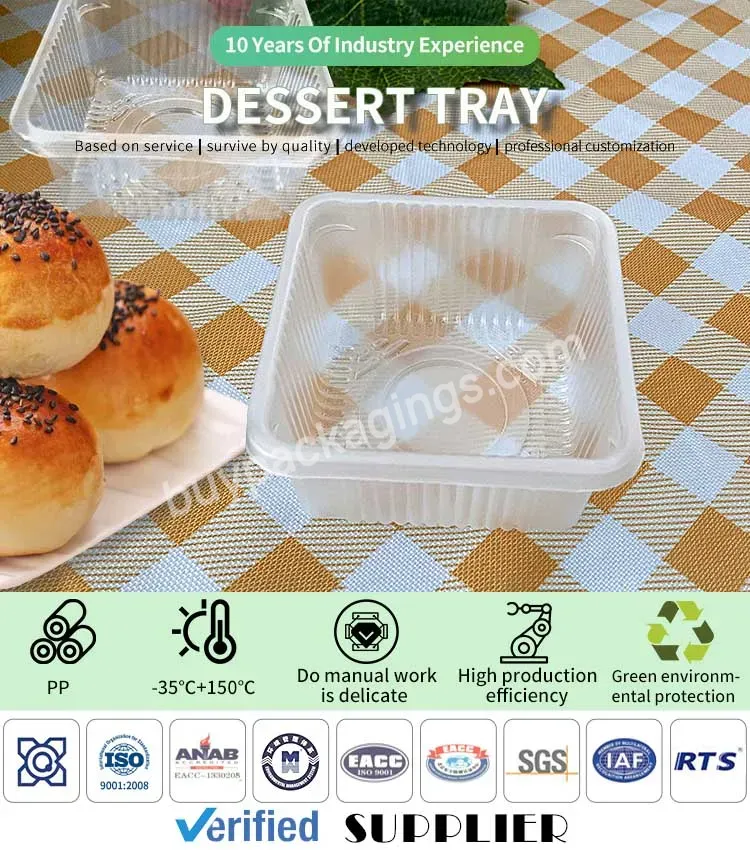 Custom 60g Grade Plastic Food Compartment Blister Square Mooncake Cookie Biscuit Chocolate Plastic Insert Tray - Buy Pp Square Mini Plastic Clear Mooncake Container,Mooncake Cookie Biscuit Chcolate Plastic Insert Tray,60g Grade Plastic Mooncake Tray.