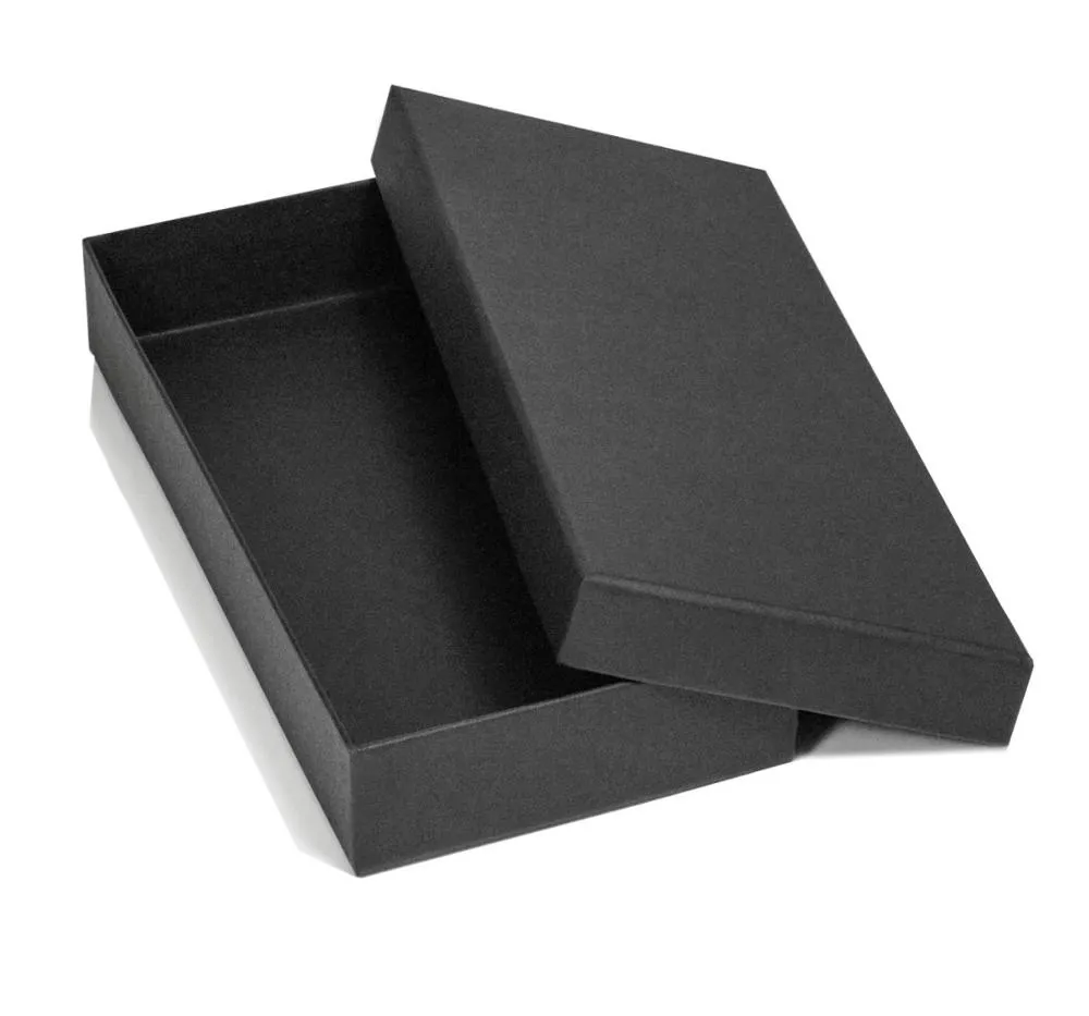 Custom a4 size black man suit wedding card cardboard wrap paper packaging gift set box with lid