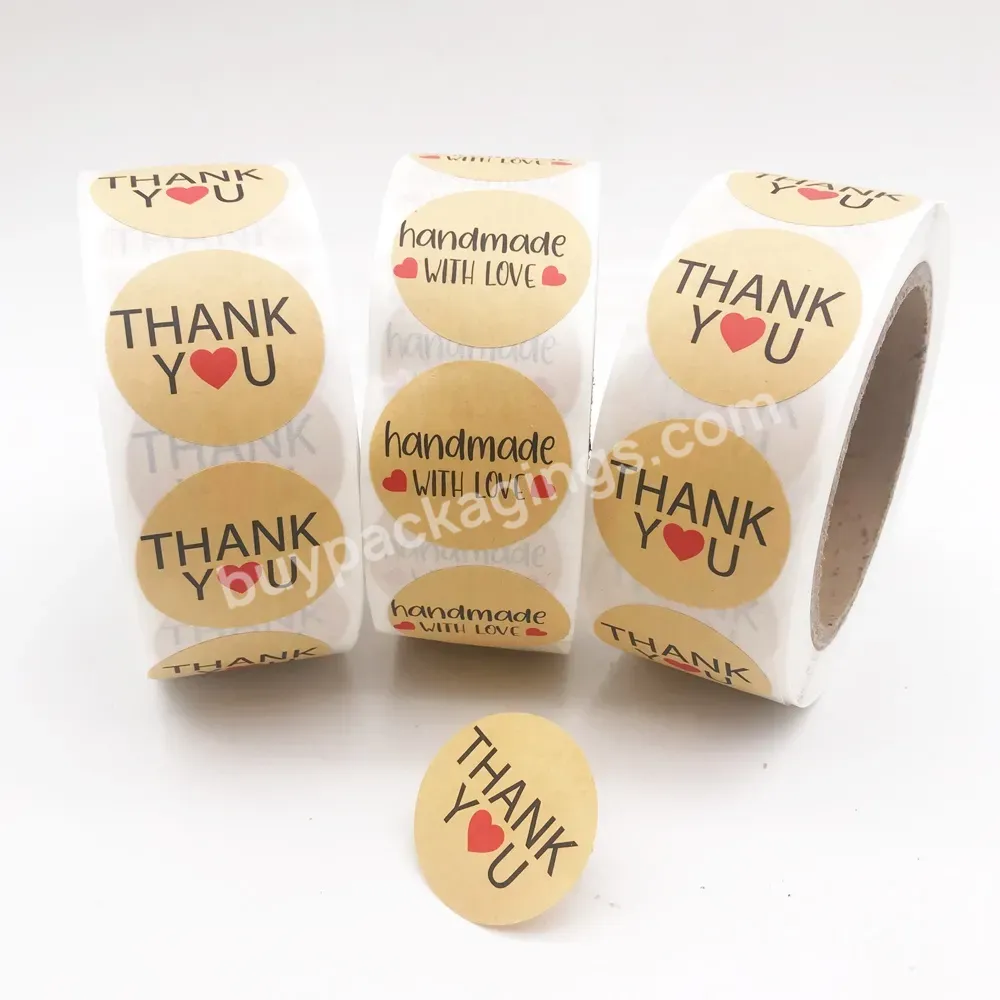 Custom Adhesive Circular Thank You Stickers,Round Color Print Etiquette Label For Thank You Gift - Buy Etiquette Label For Thank You Gift,Round Etiquette Label For Thank You,Circular Thank You Stickers Label.