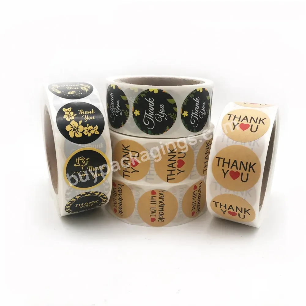 Custom Adhesive Thank You Paper Stickers Roll With Logo Printing - Buy Customized Stickers,Sticker,Thank You Stickers.