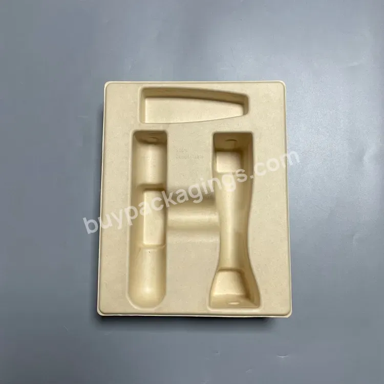 Custom Biodegradable Bamboo Pulp Molded Tray Perfume Packaging Paper Pulp Packaging - Buy Packaging Trays,Customize Tray,Biodegradable Recycled Bamboor Pulp Tray.