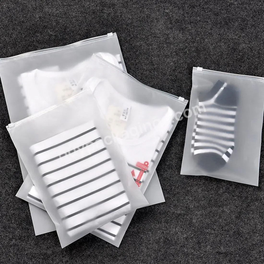 Custom Biodegradable Clear Pvc Pe Packing Frosted Matte Ziplock Plastic Packaging Underwear For Clothing Zipper Bag - Buy Clothing Zipper Bag,Zipper Bag For Clothing,Frosted Zipper Bag For Clothing.
