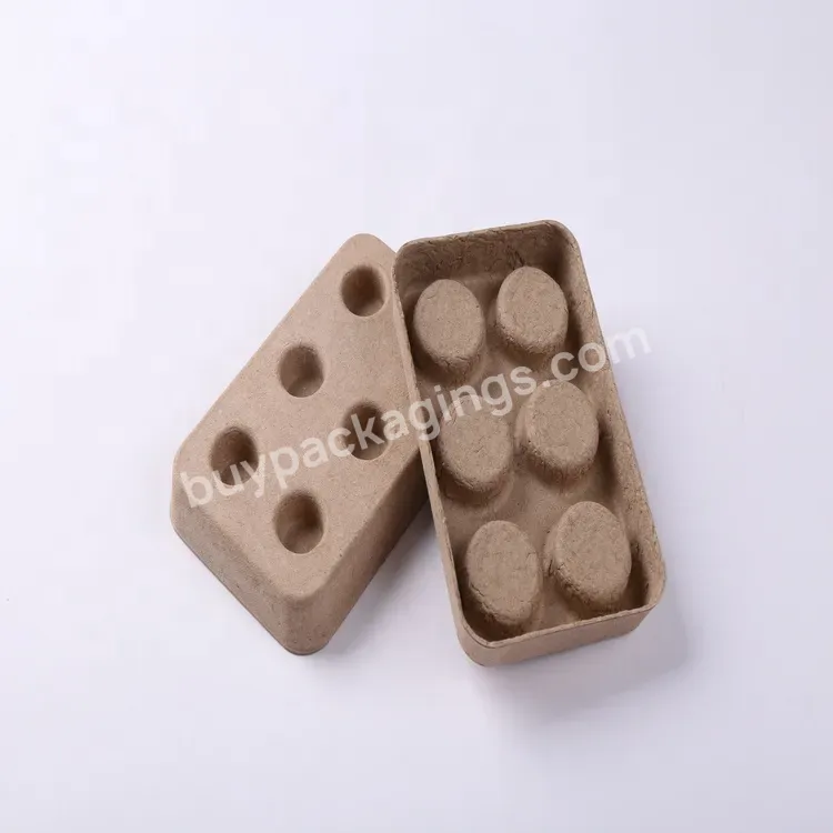 Custom Biodegradable Recycled Molded Packaging Paper Pulp Tray,Paper Packaging Box Carton Tray