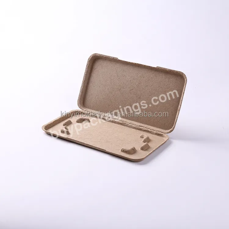 Custom Biodegradable Recycled Pulp Fiber Kraft Paper Phone Packaging Box With Lid - Buy Custom Pulp Box,Pulp Box With Lid,Paper Pulp Lid Box.