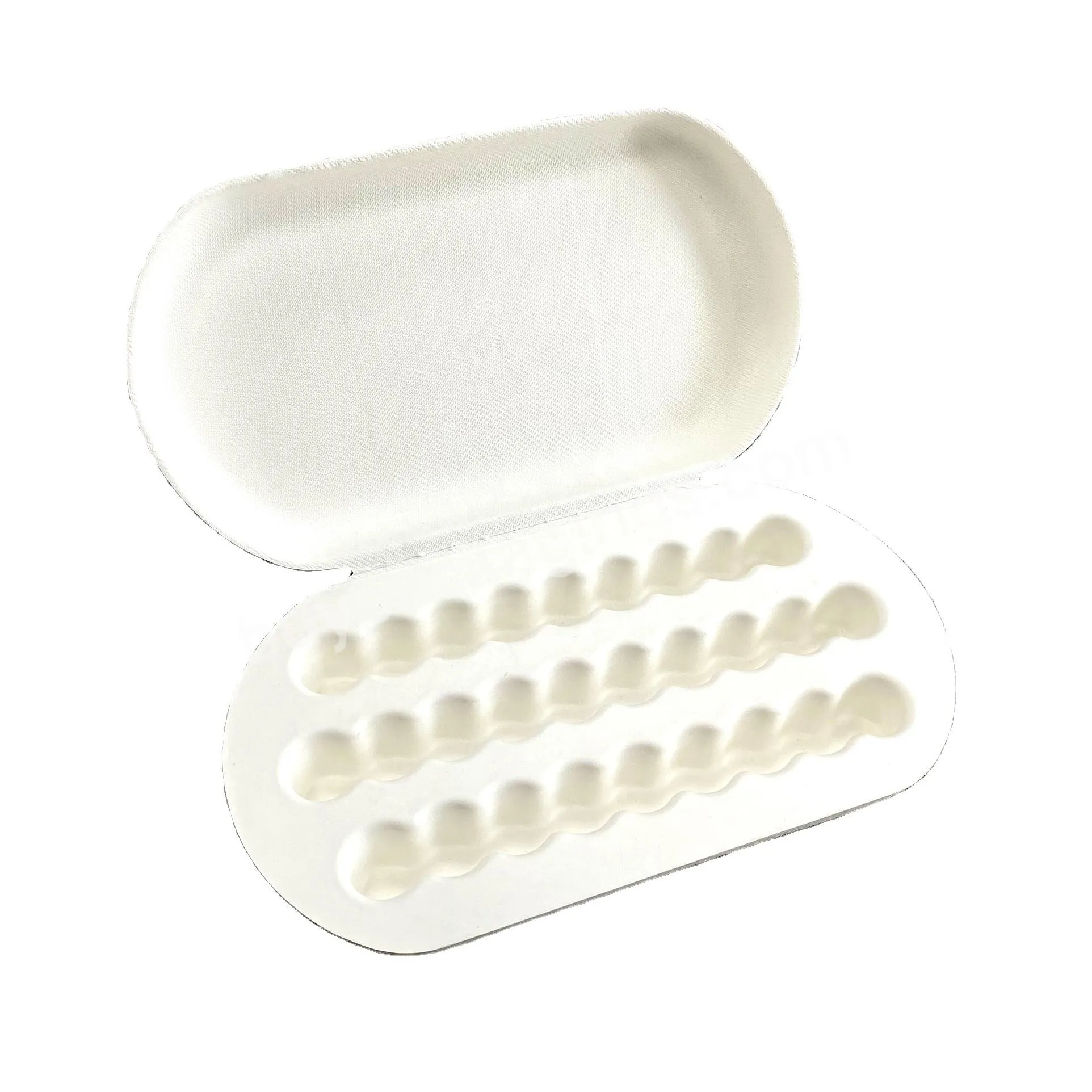 Custom Biodegradable Whole Set Fiber Pulp Molded Skincare Packaging Clamshell Box And Inner Tray - Buy Biodegradable Pulp And Paper Packaging,Luxury Paper Box,Set Clamshell Box And Inner Tray.