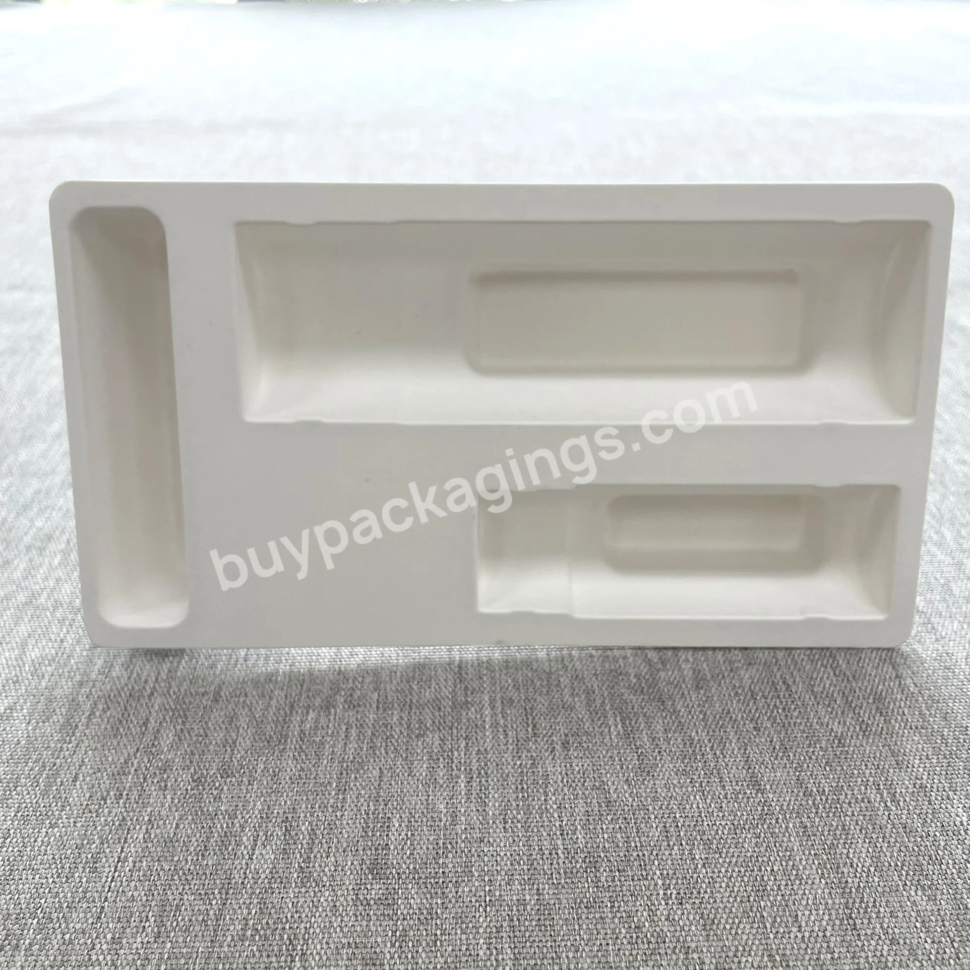 Custom Biodergrable Sugarcane Bagasse Paper Pulp Molded Insert Electronic Products Packaging Pulp Tray - Buy Paper Pulp Biodergrable Insert Tray,Sugarcane Molded Pulp Tray,Bagasse Pulp Tray.