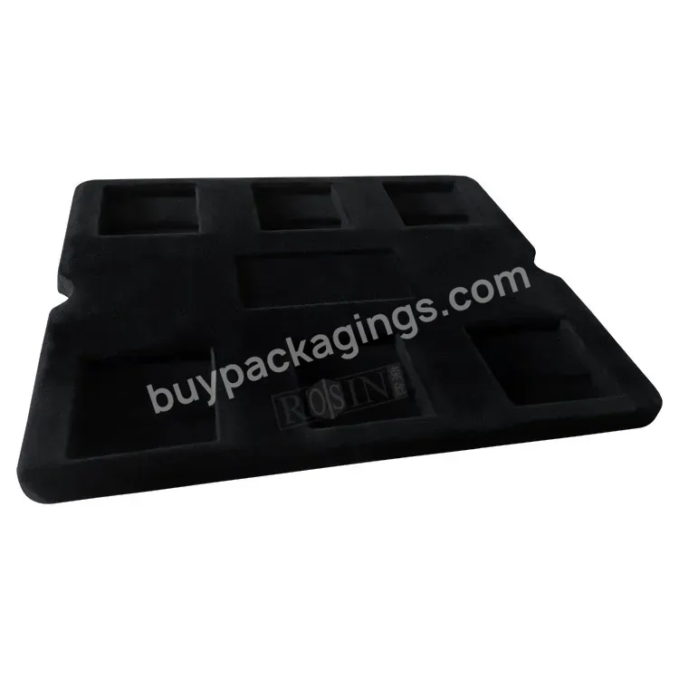 Custom Black Ps Flocking Blister Packaging Tray For Cosmetic Make-up Tools - Buy Clear Plastic Flocking Blister Packaging Tray For Make-up Tools,Black Flocking Jewelry Cosmetics Insert Tray,Custom Flocking Blister Packing Tray.