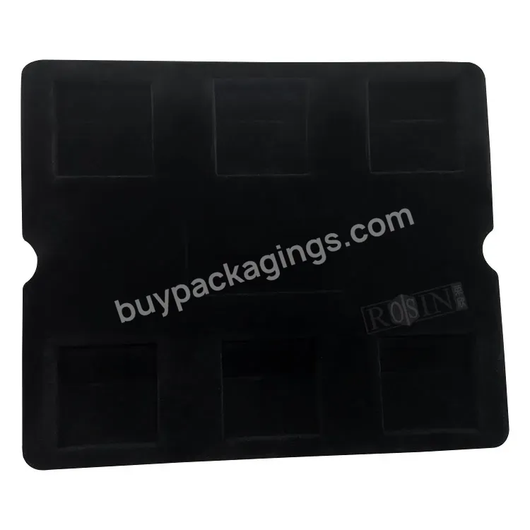 Custom Black Ps Flocking Blister Packaging Tray For Cosmetic Make-up Tools - Buy Clear Plastic Flocking Blister Packaging Tray For Make-up Tools,Black Flocking Jewelry Cosmetics Insert Tray,Custom Flocking Blister Packing Tray.
