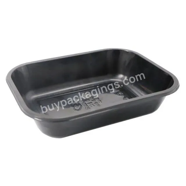 Custom Black/white Plastic Meat Tray Packaging Biodegradable Pp Pla Thawing Trays For Frozen Meat Trays
