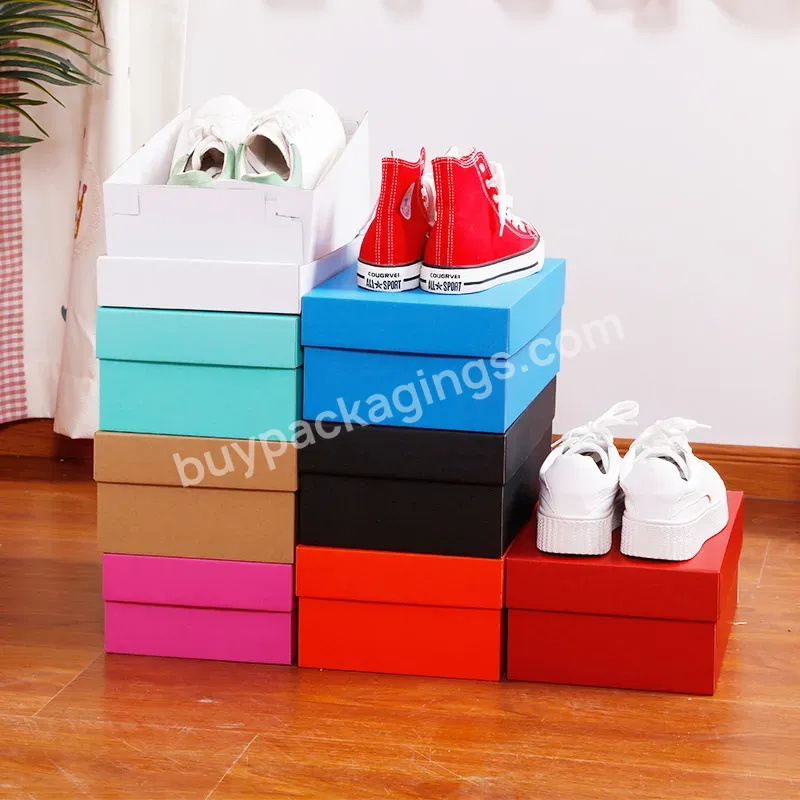 Custom Brand Logo Printed Color Foldable Portable Paper Men Women Shoe Storage Box - Buy Custom Shoe Box,Shoe Boxes With Custom Logo,Shoe Storage Box.