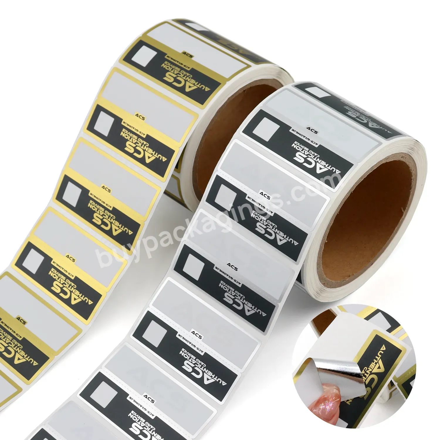 Custom Brand Logo Printing Gold Foiled Adhesive Labels Metal Sticker Cosmetic Rectangle Label Roll - Buy Printing Gold Foiled Labels,Cosmetic Label Roll,Metal Logo Sticker.
