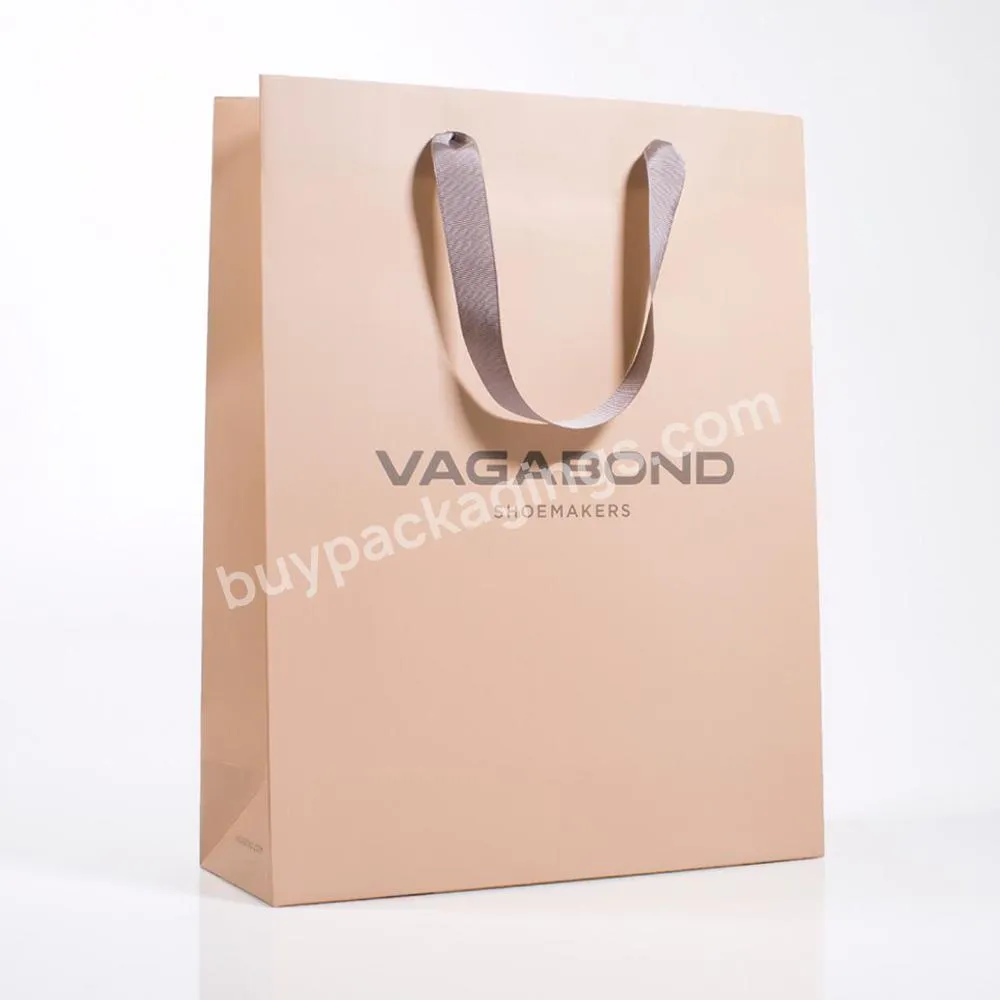 Custom Branded Logo Luxury Grey Paper Small Jewelry Gift Packaging Shopping Bag Paperbag