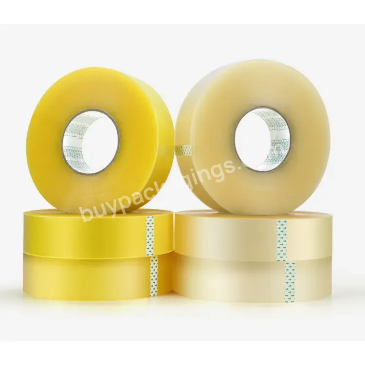 Custom Branding Design Transparent Yellowish Packing Sticky Tape - Buy Custom Design Duct Tape,Custom Branding Sticky Tape,Yellowish Packing Tape.
