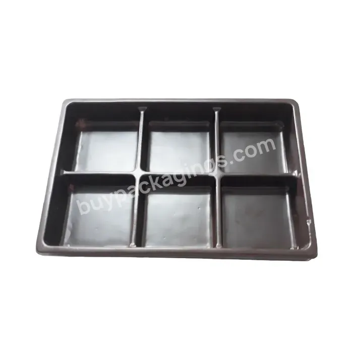 Custom Brown Rectangular Disposable Insert Blister Chocolate Tray Plastic Divided Tray For Food - Buy Plastic Divided Tray For Food,Custom Brown Chocolate Tray,Disposable Insert Blister Chocolate Tray.