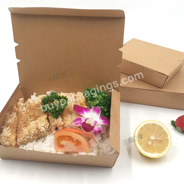 Custom Brown Square Kraft Paper Food Take Away To Go Bento Lunch Fried Chicken Snack Packaging Box - Buy Brown Square Kraft Paper Food Take Away,Kraft Paper To Go Bento Lunch Box,Kraft Paper Fried Chicken Snack Packaging Box.