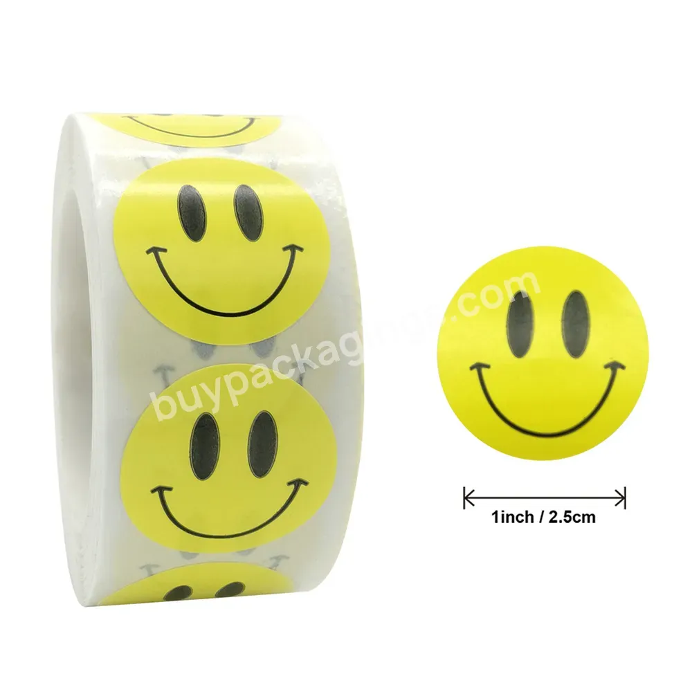 Custom Car Laptop Phone Stickers Smiling Face Portrait Sticker Toys For Children Kids Reward Motivational Teacher Stickers