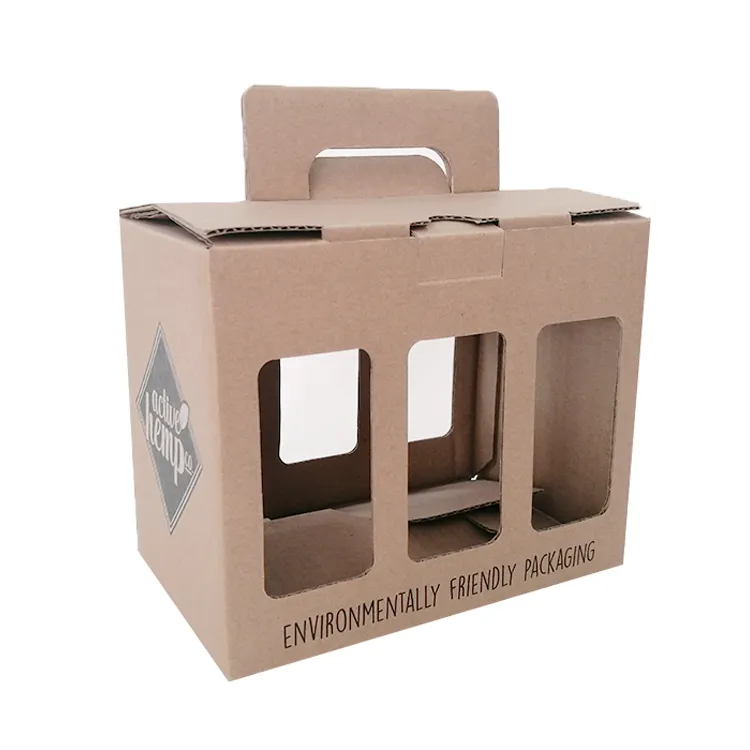Custom cardboard for easy on-the-go travel 6-pack beer bottle holder Six beer boxes
