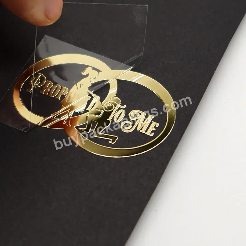 Custom Clear Gold Foil Heat Gold Transfer Electroforming Metal Nickel 3d Sticker Label Logo Uv Decal Vinyl Transfer Sticker