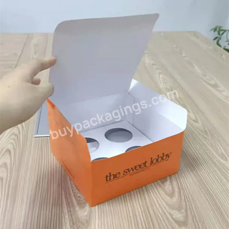 Custom Cmyk Printing Cardboard E Flute Corrugated Paper Doughnut Cake Cupcake Packaging White Brown Paper Boxes - Buy Doughnut Boxes,Custom Doughnut Boxes,Sweet Boxes.