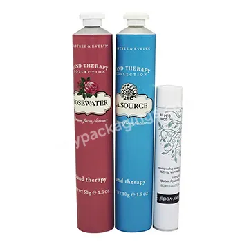 Custom Collapsible Fillable 30ml 50ml 100ml 150ml Eco Friendly Cosmetic Metal Aluminum Tube Round Shape