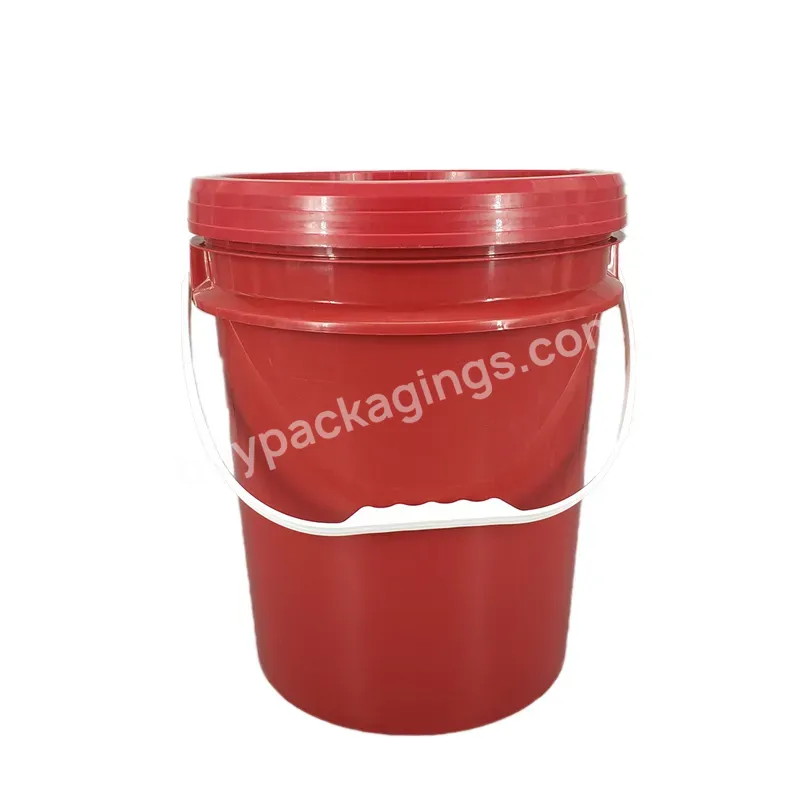 Custom Color 20l Plastic Bucket With Handle And Lids Food Grade 5 Gallon Bucket - Buy 20l,White,Round Plastic Barrels.