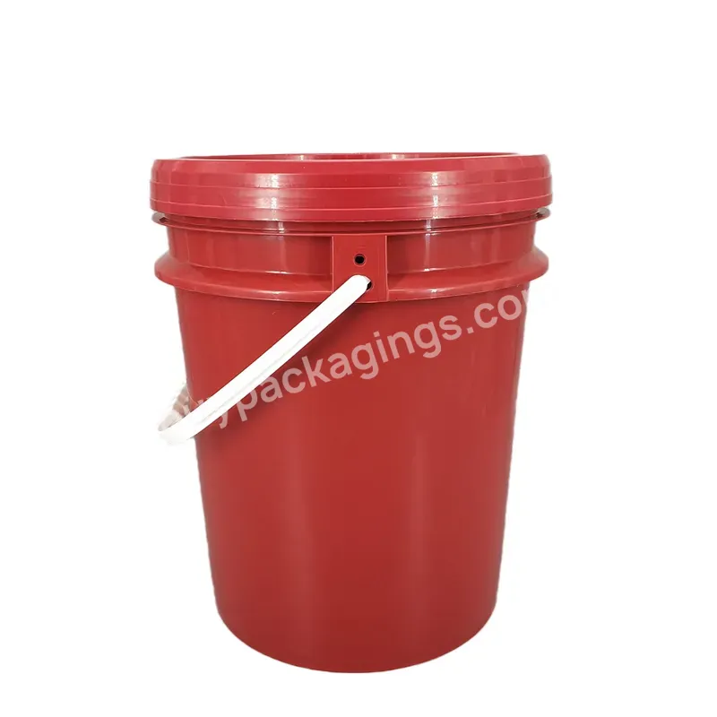 Custom Color 20l Plastic Bucket With Handle And Lids Food Grade 5 Gallon Bucket - Buy 20l,White,Round Plastic Barrels.